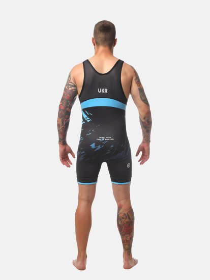 Peresvit Turmoil Adults Wrestling Singlet Blue Black, Фото № 2