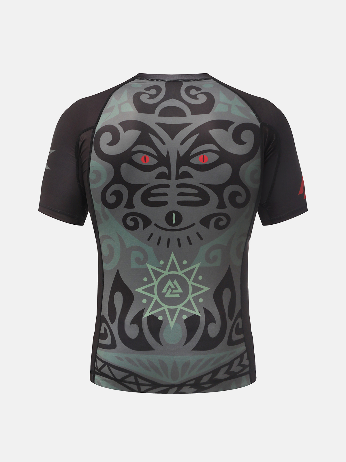 Peresvit Maori Short Sleeve Rashguard Black Military Green, Photo No. 2