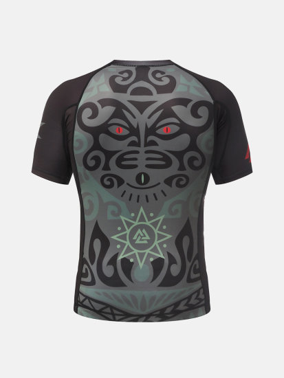 Peresvit Maori Short Sleeve Rashguard Black Military Green, Фото № 2