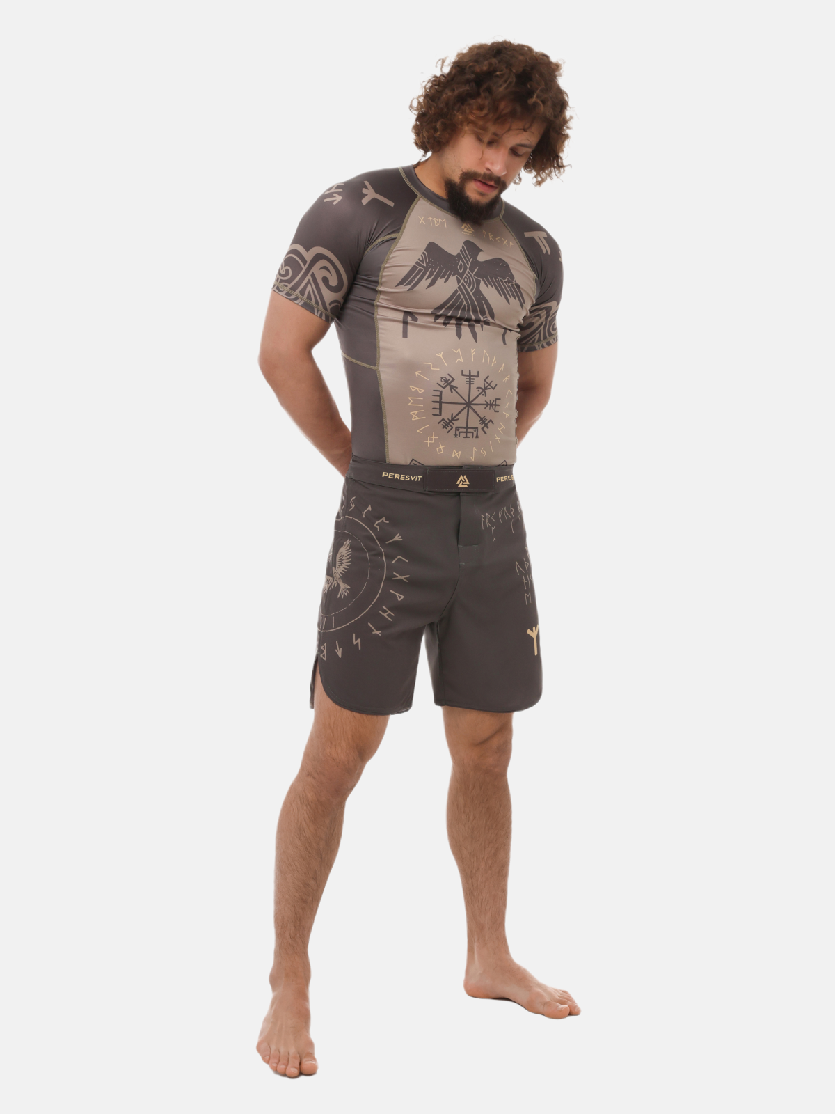 Valhalla Rashguard Short Sleeve Ash Brown