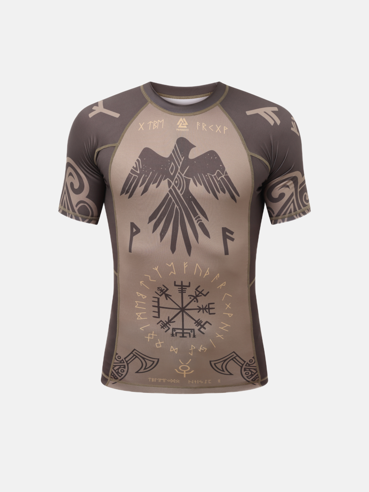 Valhalla Rashguard Short Sleeve Ash Brown