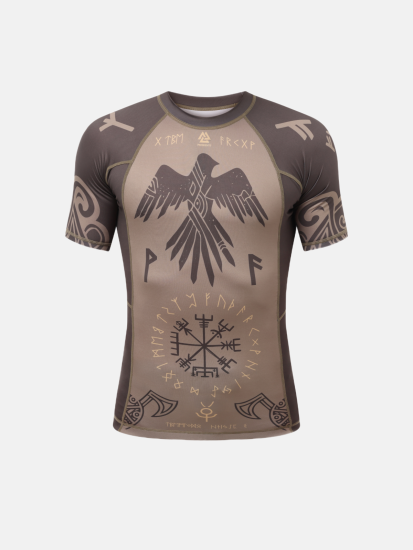 Valhalla Rashguard Short Sleeve Ash Brown
