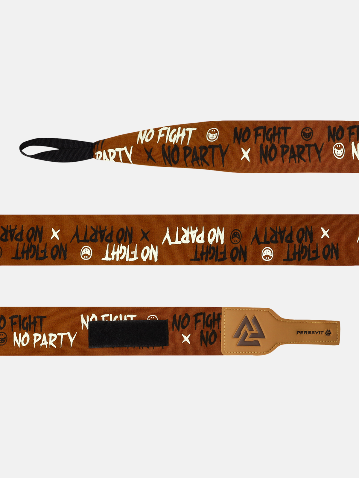 No Fight No Party Printed Handwraps Brown, Фото № 2