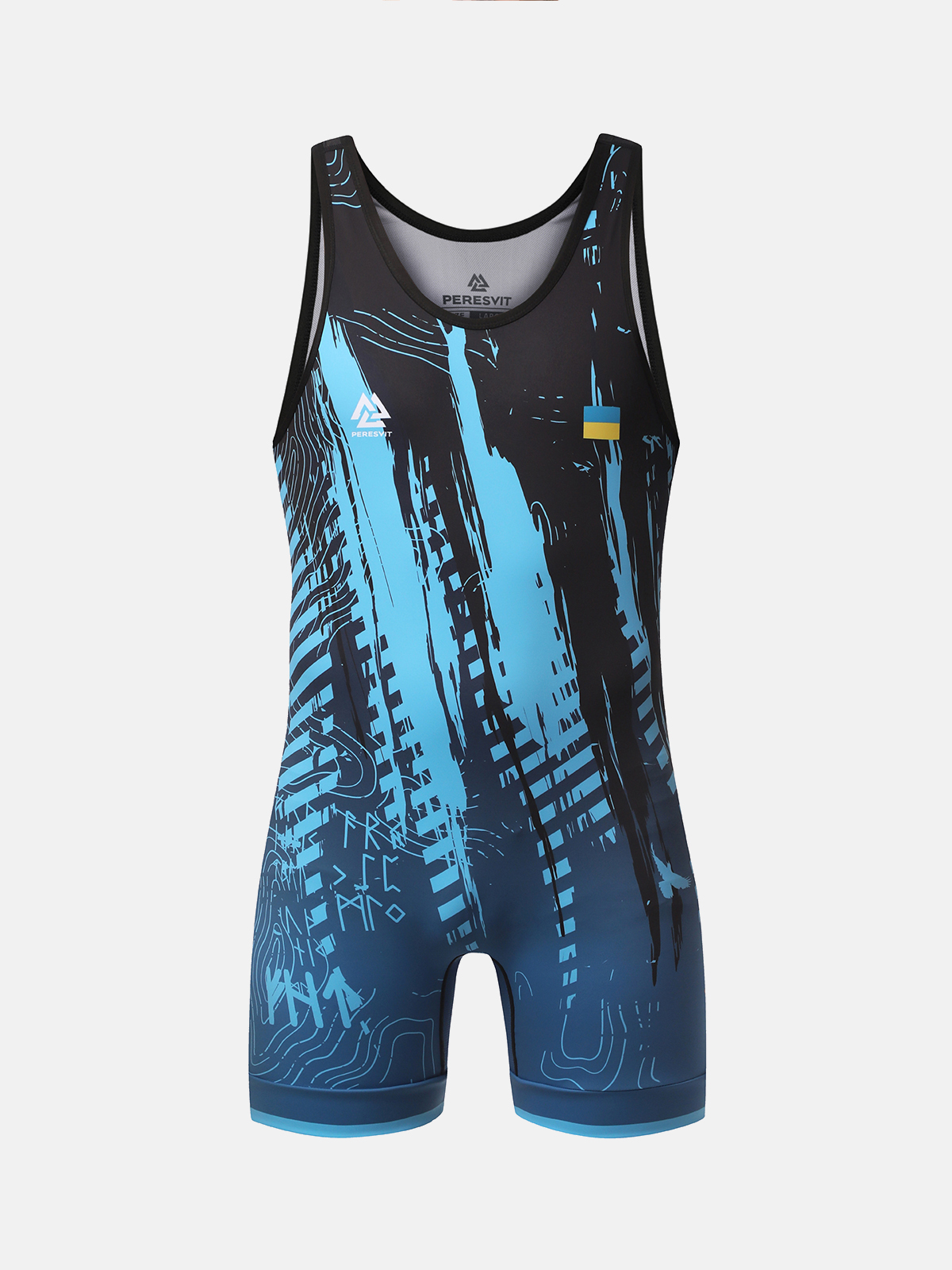 Peresvit Temper Adults Wrestling Singlet Blue Black