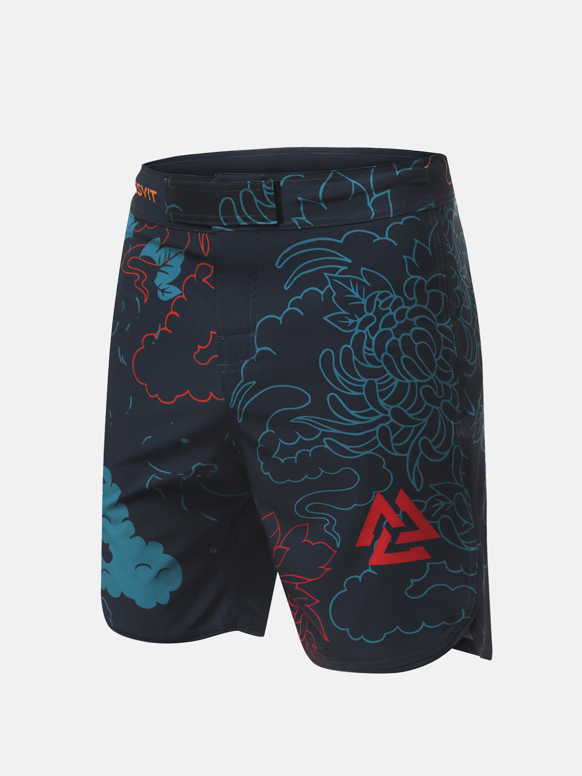 Peresvit Koi MMA Shorts Blue Orange Red