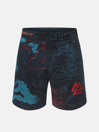 Peresvit Koi MMA Shorts Blue Orange Red, Photo No. 3