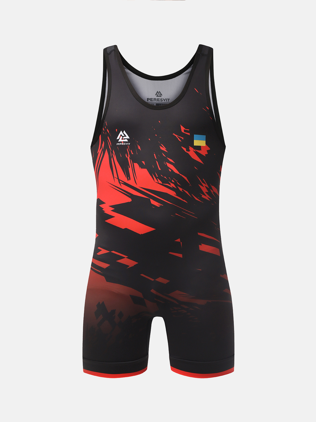 Peresvit Turmoil Adults Wrestling Singlet Red Black, Photo No. 3