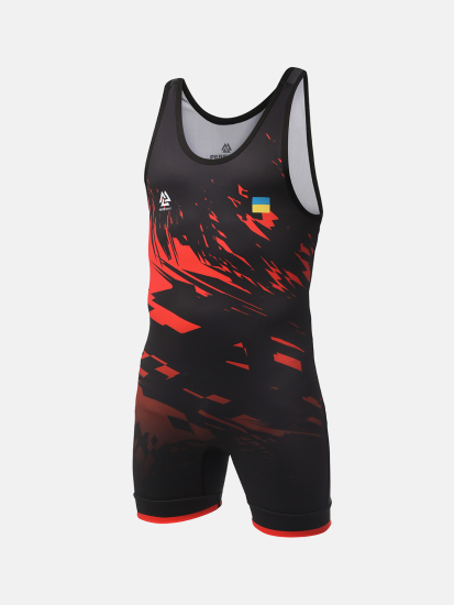 Peresvit Turmoil Adults Wrestling Singlet Red Black, Photo No. 5