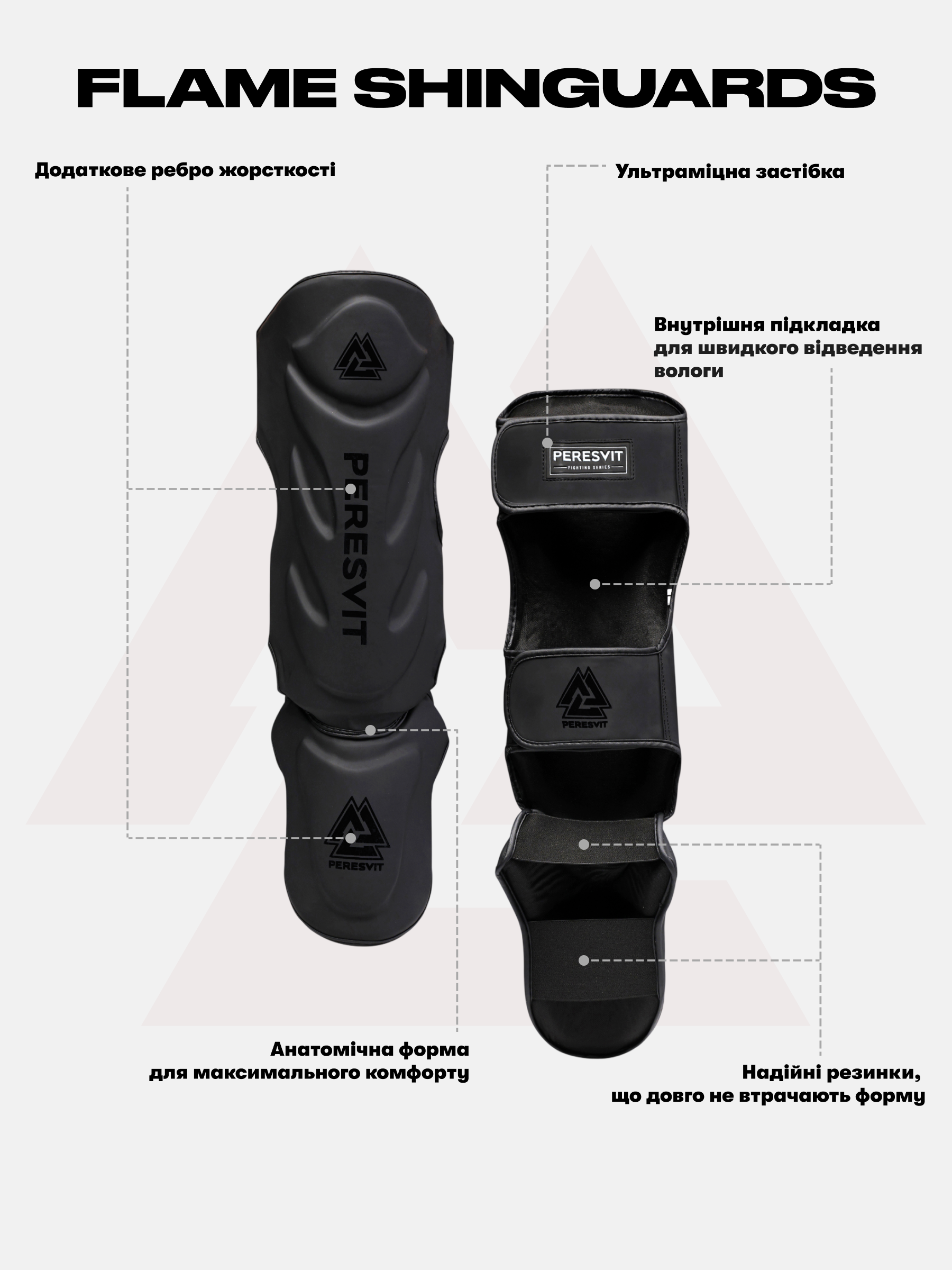 Flame Shinguards Black Grey, Фото № 6
