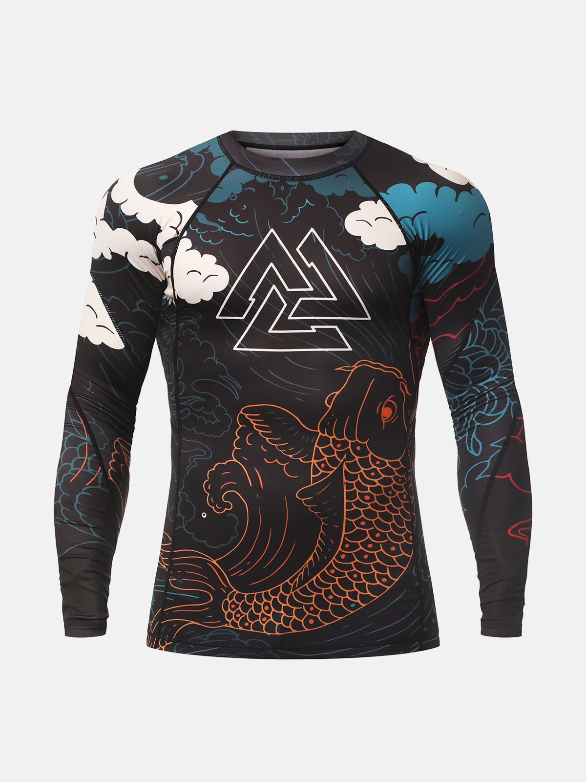 Peresvit Koi Long Sleeve Rashguard Blue Orange Red, Photo No. 3