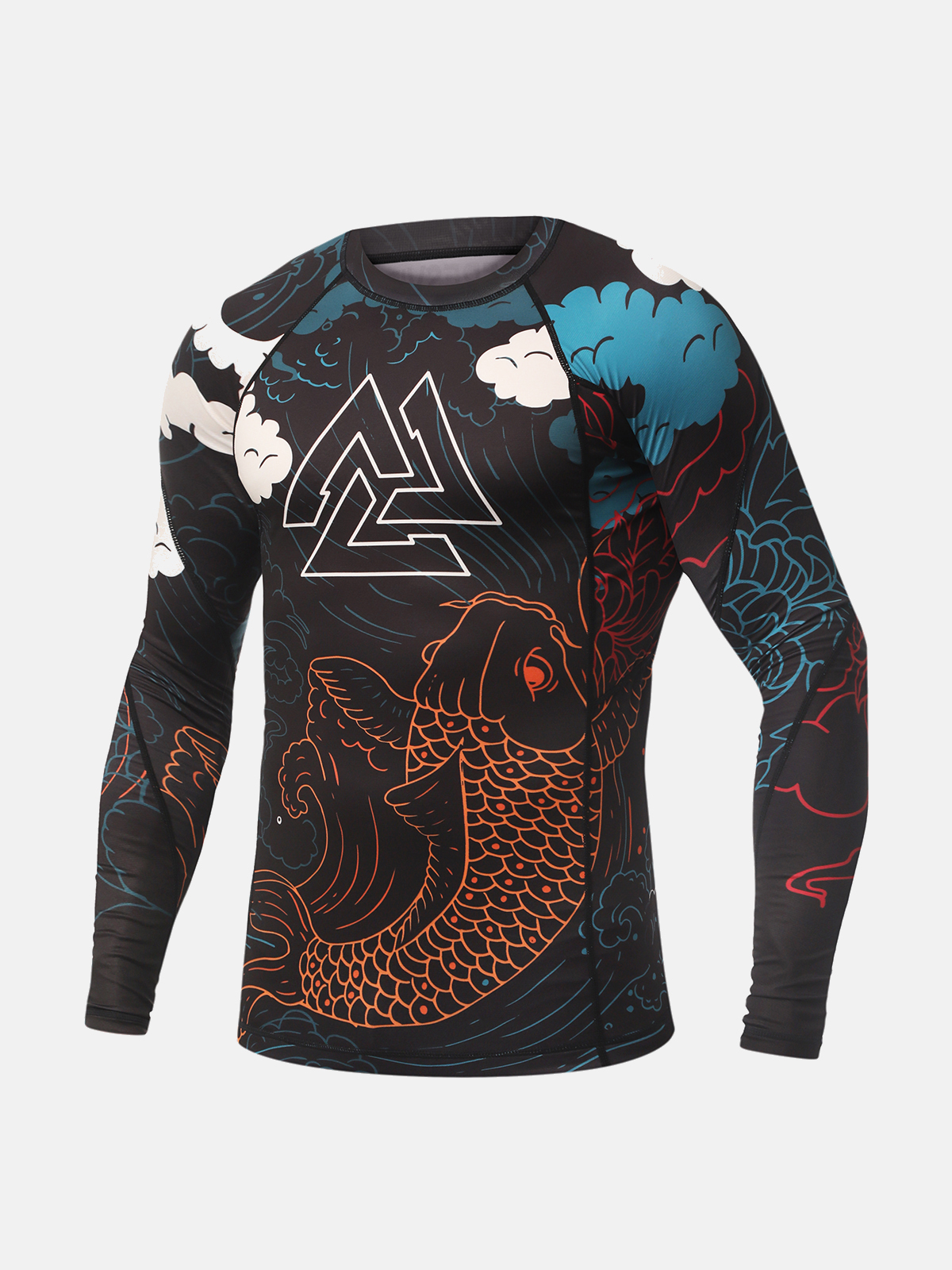 Peresvit Koi Long Sleeve Rashguard Blue Orange Red