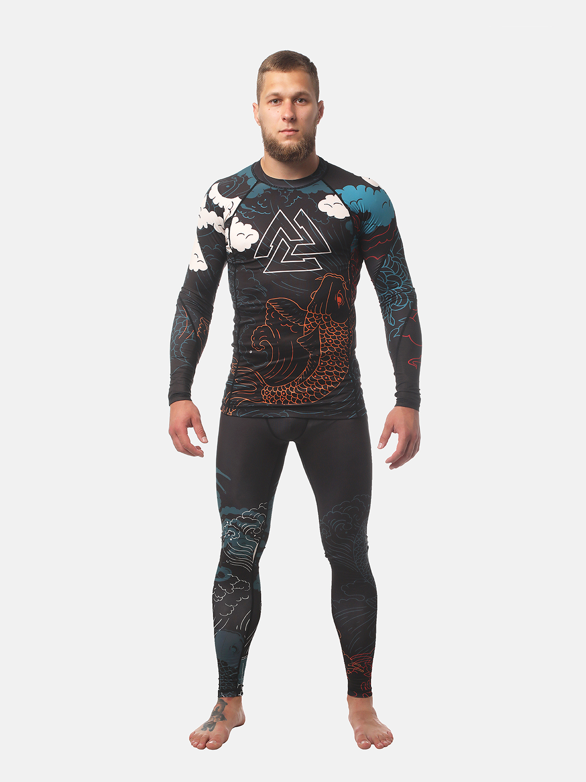 Peresvit Koi Long Sleeve Rashguard Blue Orange Red, Фото № 4