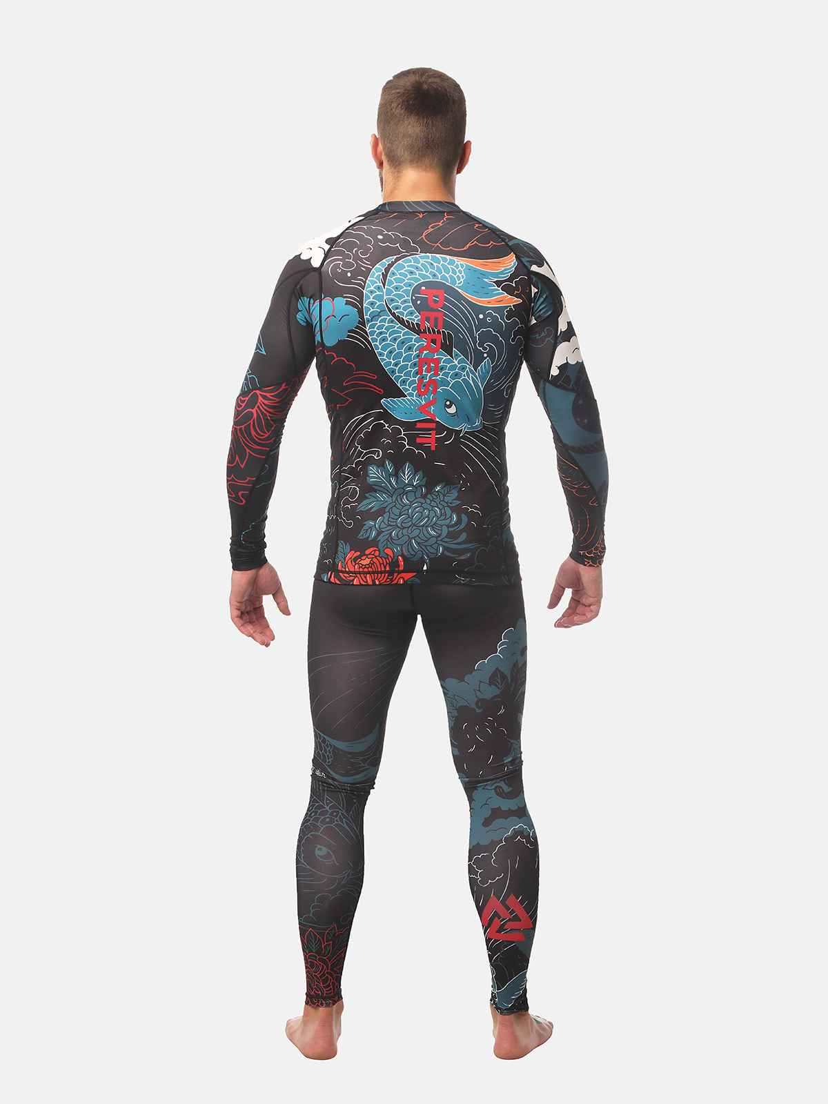 Peresvit Koi Long Sleeve Rashguard Blue Orange Red, Фото № 5