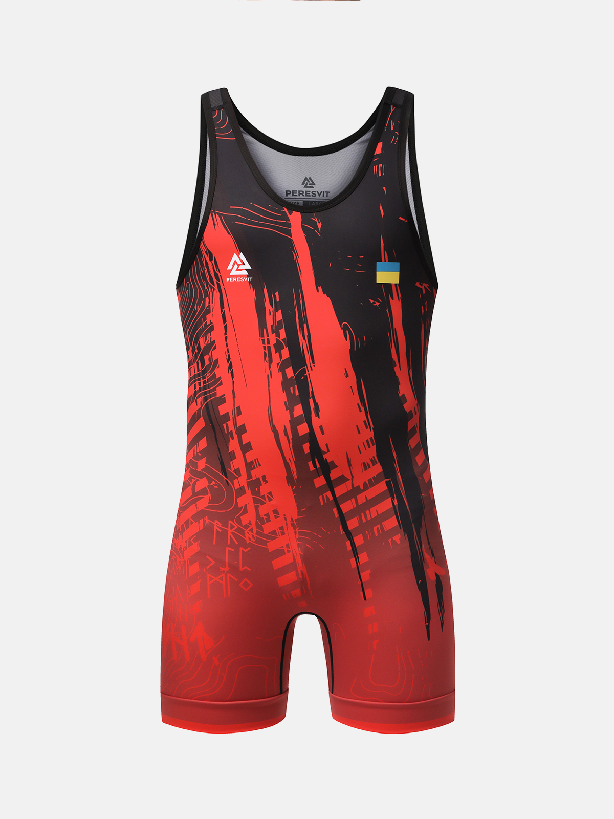 Peresvit Temper Adults Wrestling Singlet Red Black