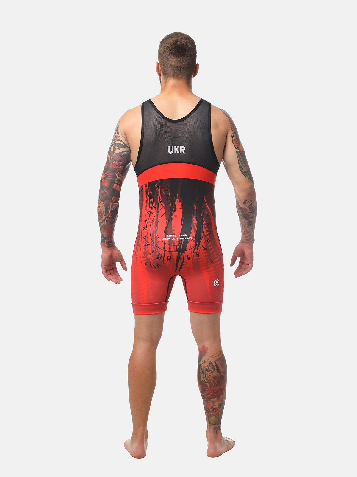 Peresvit Temper Adults Wrestling Singlet Red Black, Photo No. 5