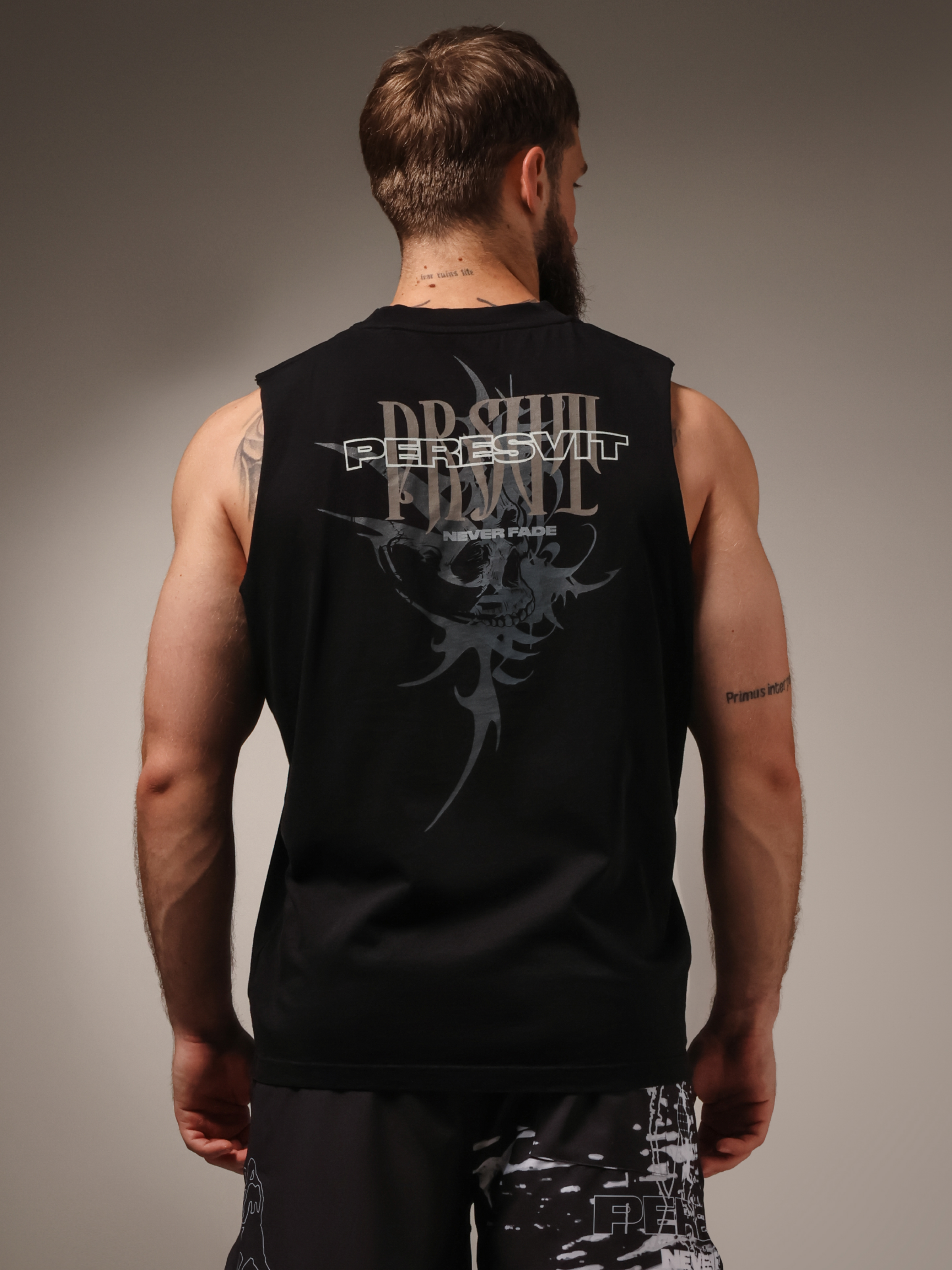Sanskrit Tank Top Black