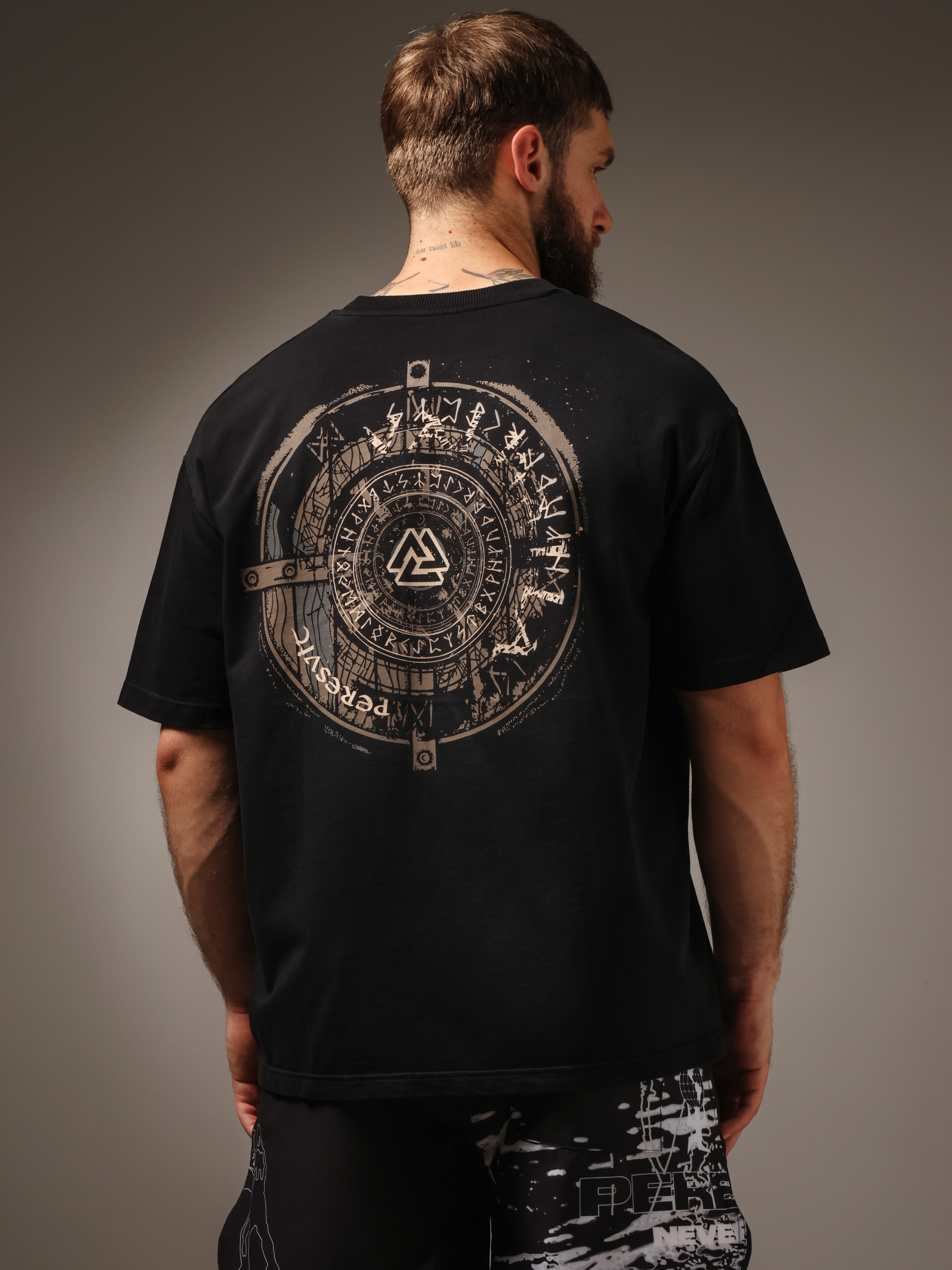 Oversized Imprint T-shirt Roast Black
