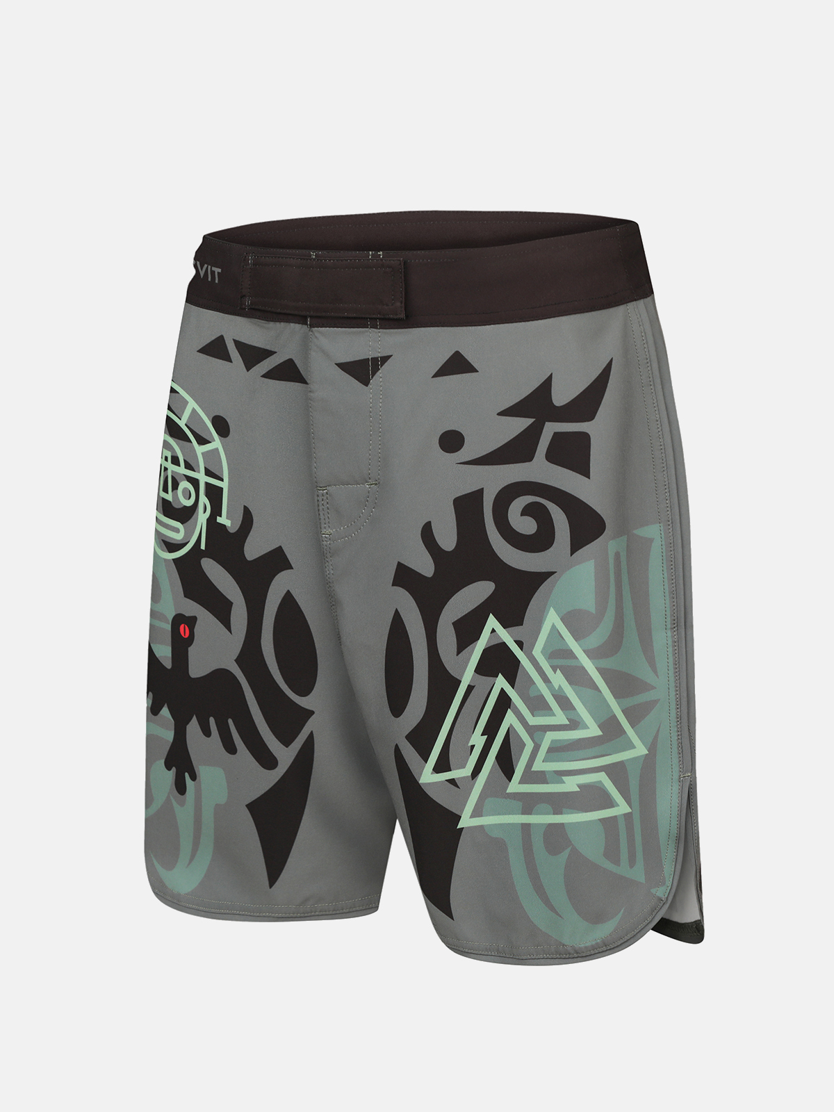 Peresvit Maori MMA Shorts Black Military Green